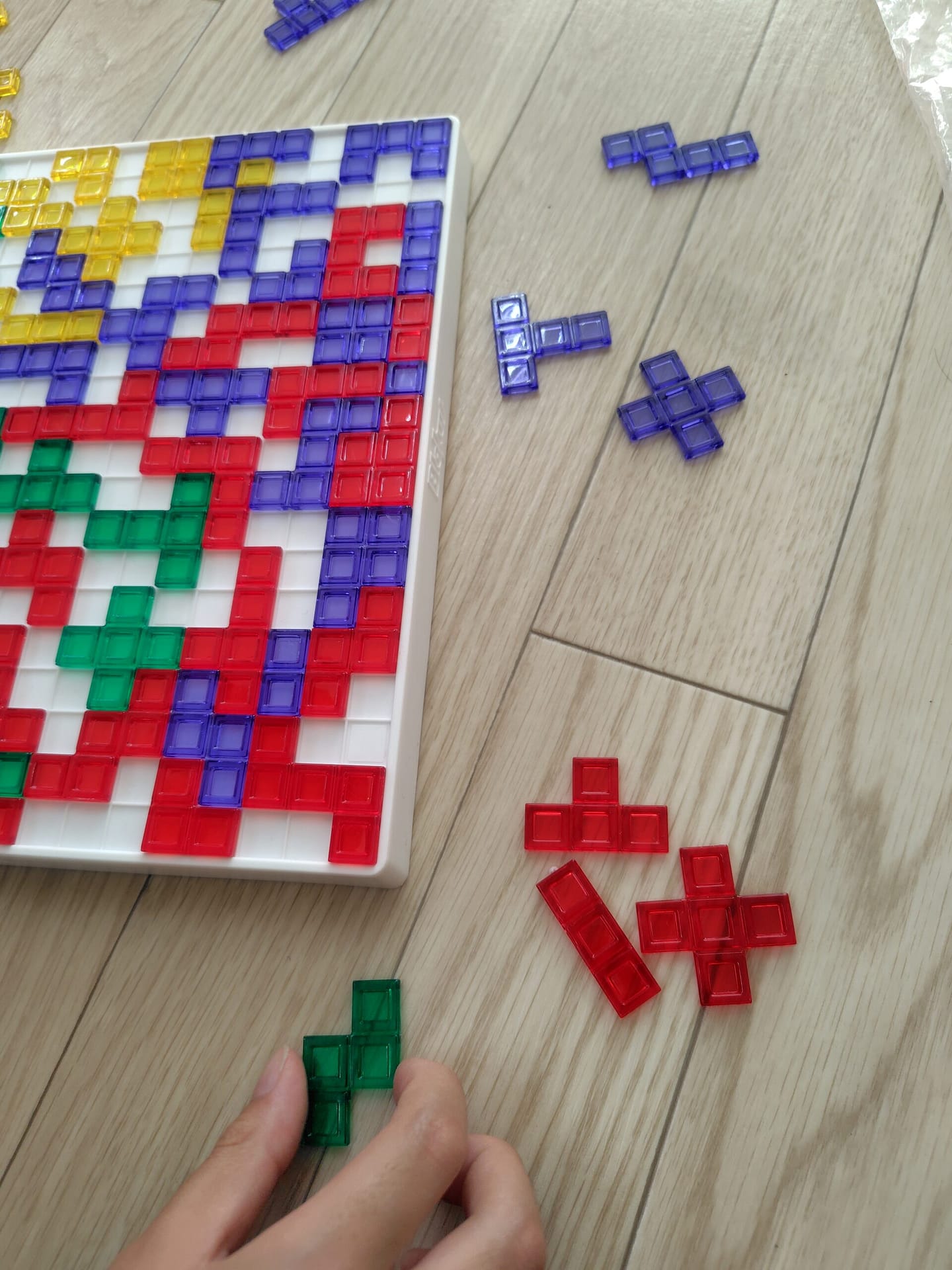ブロックを並べてつくった作品