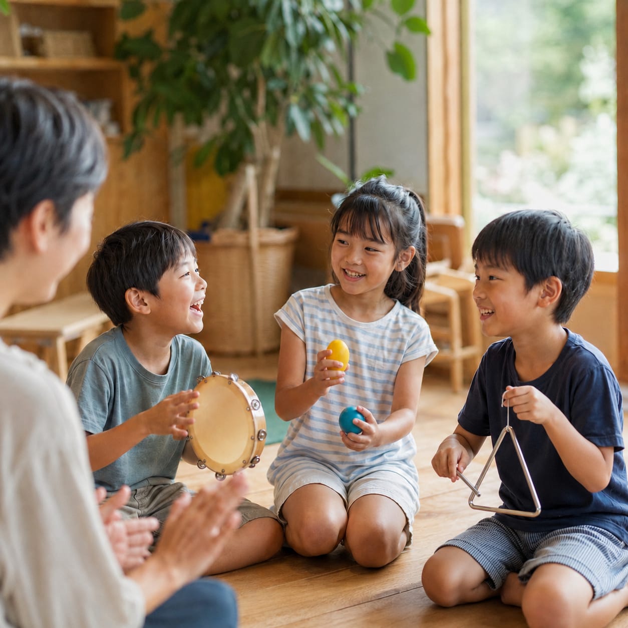 NIJINアカデミーの活動の様子（合奏に取り組む子どもたち）